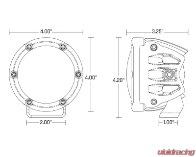 Rigid Industries 360-Series 4" Sae Dual Fog Lights Yellow-White Pair - 36122