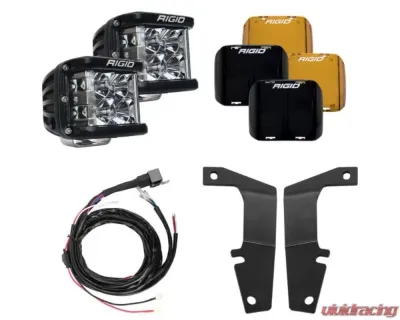 Rigid Industries A-Pillar Light Mount Kit w/D-SS Flood Light Toyota 4Runner 2010-2020 - 46703