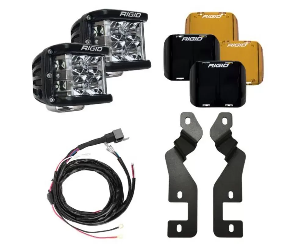 Rigid Industries A-Pillar LED Light Mount Kit w/D-SS Series Side Shooter Light Pods Flood Optics Ford Bronco Sport 2021-2025 - 46710