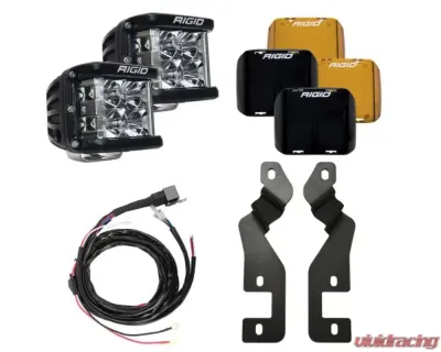 Rigid Industries A-Pillar LED Light Mount Kit w/D-SS Series Side Shooter Light Pods Flood Optics Ford Bronco Sport 2021-2025 - 46710