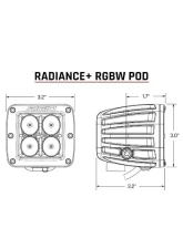 Rigid Industries Radiance+ Pod RGBW - Pair                                     - 202053 - Image 4