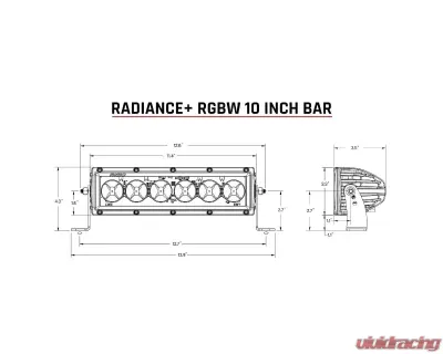 Rigid Industries Radiance+ 10 Inch RGBW Light Bar - 210053