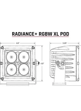 Rigid Industries Radiance+ Pod XL RGBW - Pair                                     - 322053 - Image 4