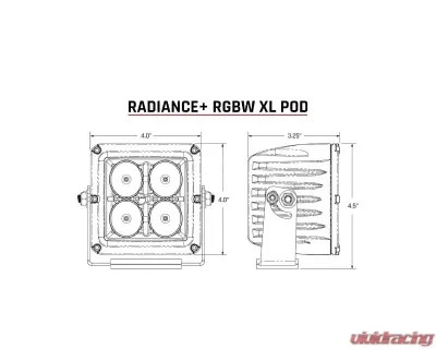 Rigid Industries Radiance+ Pod XL RGBW - Pair - 322053