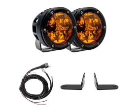 Rigid Industries Revolve Amber PRO Grille Light Kit Polaris Pro R/Turbo R 2017-2023