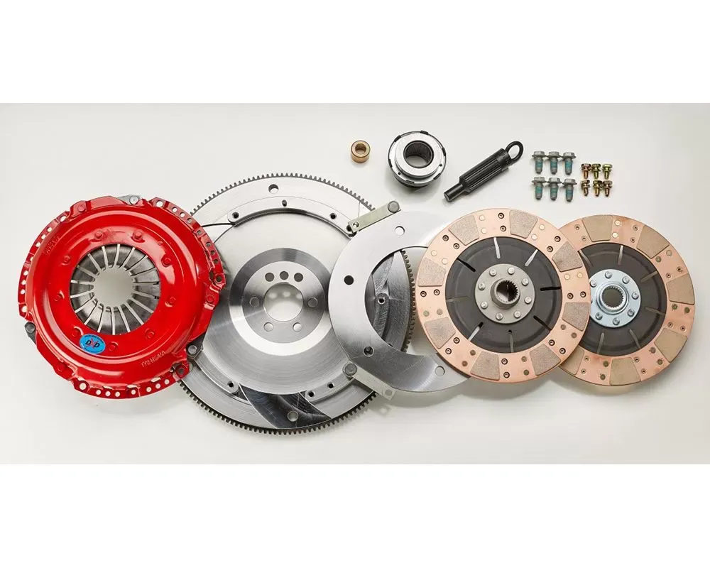 South Bend Clutch Stage 4 Comp Dual Disc Kit w/ Flywheel Ford Mustang 4.6L (TR3250/TR3650 Trans) 1999-2004 - CDDKFM10