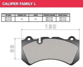 Brembo Brakes Race Technologies RA70 Race Compound Brake Pad Set