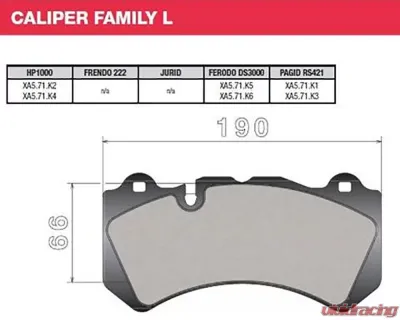Brembo Brakes Race Technologies RA70 Race Compound Brake Pad Set - 2337.18.RA70