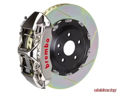 Brembo Brakes GT-R Slotted Front Big Brake Kit for Tesla Model Y 2020-2024, 6-Piston, Nickel Plated - 1N2.9078AR
