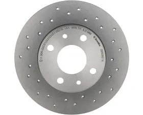 Brembo Premium UV Coated Rear Xtra Cross Drilled Brake Rotor for Fiat 500 2012-2019