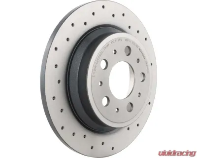 Brembo Premium UV Coated Rear Xtra Cross Drilled Brake Rotor - 08.7765.1X
