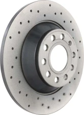 Brembo Premium UV Coated Rear Xtra Cross Drilled Brake Rotor for Audi 80 1988, 302mm                                     - 08.8843.2X - Image 3