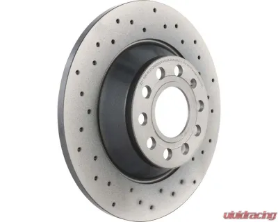 Brembo Premium UV Coated Rear Xtra Cross Drilled Brake Rotor for Audi 80 1988, 302mm - 08.8843.2X