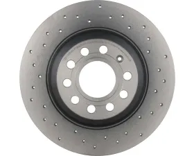 Brembo Premium UV Coated Rear Xtra Cross Drilled Brake Rotor for Audi 80 1988, 302mm