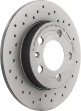 Brembo Premium UV Coated Rear Xtra Cross Drilled Brake Rotor for Audi TT MK1 Quattro 2000-2006                                     - 08.9148.1X - Image 3