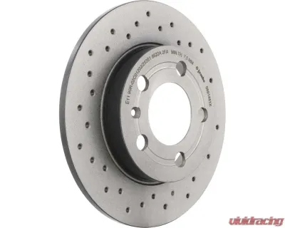 Brembo Premium UV Coated Rear Xtra Cross Drilled Brake Rotor for Audi TT MK1 Quattro 2000-2006 - 08.9148.1X