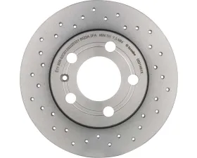 Brembo Premium UV Coated Rear Xtra Cross Drilled Brake Rotor for Audi TT MK1 Quattro 2000-2006