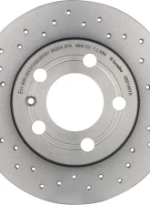 Brembo Premium UV Coated Rear Xtra Cross Drilled Brake Rotor for Audi TT MK1 Quattro 2000-2006                                     - 08.9148.1X - Image 6