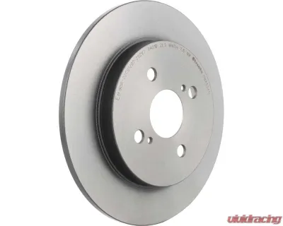 Brembo Premium UV Coated Rear Brake Rotor for Toyota Yaris 2012-2015, 259mm, Solid Grey Cast Iron - 08.A534.11
