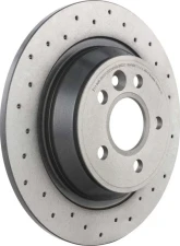 Brembo Premium UV Coated Rear Xtra Cross Drilled Brake Rotor for Land Rover Range Rover Evoque 2012-2015                                     - 08.A540.1X - Image 3