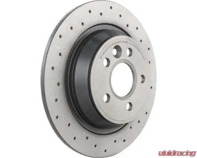 Brembo Premium UV Coated Rear Xtra Cross Drilled Brake Rotor for Land Rover Range Rover Evoque 2012-2015 - 08.A540.1X