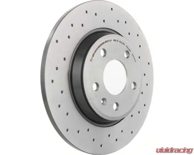 Brembo Premium UV Coated Rear Xtra Cross Drilled Brake Rotor for Audi 80 1988, 300mm - 08.A759.1X