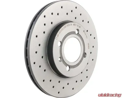 Brembo Premium UV Coated Front Xtra Cross Drilled Brake Rotor for VW Golf/Jetta/Passat 256mm - 09.5166.1X