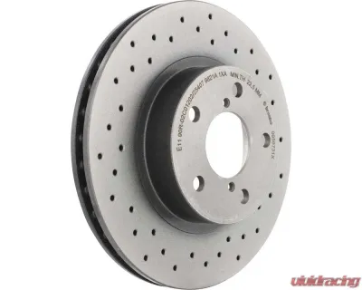Brembo Premium UV Coated Front Xtra Cross Drilled Brake Rotor for Subaru 1990-2001 - 09.5673.1X