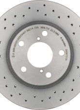 Brembo Premium UV Coated Front Xtra Cross Drilled Brake Rotor for Subaru 1990-2001                                     - 09.5673.1X - Image 5