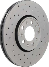 Brembo Brakes Premium UV Coated Front Xtra Cross Drilled Rotor for VW Beetle, Golf, Jetta                                     - 09.7010.2X - Image 3