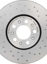 Brembo Brakes Premium UV Coated Front Xtra Cross Drilled Rotor for VW Beetle, Golf, Jetta                                     - 09.7010.2X - Image 6