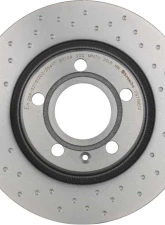 Brembo Brakes Premium UV Coated Rear Xtra Cross Drilled Brake Rotor for Audi A8/S8 2000-2003                                     - 09.7196.1X - Image 5