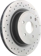 Brembo Premium UV Coated Rear Xtra Cross Drilled Brake Rotor for Infiniti G35, Nissan 350Z                                     - 09.7356.2X - Image 3