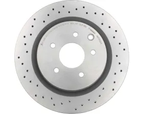 Brembo Premium UV Coated Rear Xtra Cross Drilled Brake Rotor for Infiniti G35, Nissan 350Z