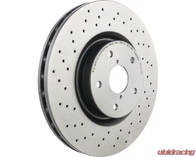 Brembo Premium UV Coated Front Xtra Cross Drilled Brake Rotor for Subaru STI 2005-2017, Toyota GT-86 2019-2020 - 09.7812.2X