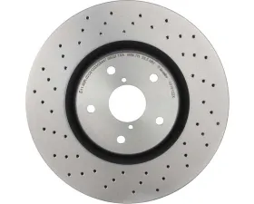 Brembo Premium UV Coated Front Xtra Cross Drilled Brake Rotor for Subaru STI 2005-2017, Toyota GT-86 2019-2020