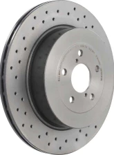 Brembo Brakes Premium UV Coated Rear Xtra Cross Drilled Brake Rotor for 2004 Subaru STI                                     - 09.7813.1X - Image 3