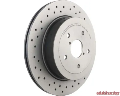 Brembo Premium UV Coated Rear Xtra Cross Drilled Brake Rotor for Subaru STI 2005-2007 - 09.7813.2X