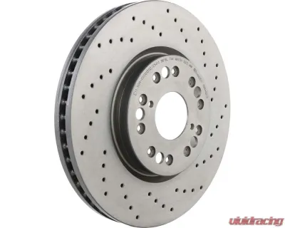 Brembo Premium UV Coated Front Xtra Cross Drilled Brake Rotor for Lexus GS300/GS430/IS300 2003-2005 - 09.8402.1X