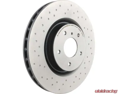 Brembo Premium UV Coated Front Xtra Cross Drilled Brake Rotor for Infiniti G35, Nissan 350Z 2003-2009 - 09.8485.1X