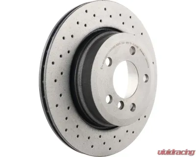 Brembo Premium UV Coated Rear Xtra Cross Drilled Brake Rotor for BMW X3 2004-2010 - 09.9573.1X