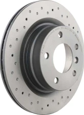 Brembo Premium UV Coated Rear Xtra Cross Drilled Brake Rotor for BMW 325i 2006, 328i 2007-2013                                     - 09.9793.1X - Image 3