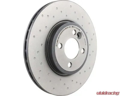 Brembo Premium UV Coated Front Xtra Cross Drilled Brake Rotor for Mini Cooper 2007-2015 - 09.A047.3X