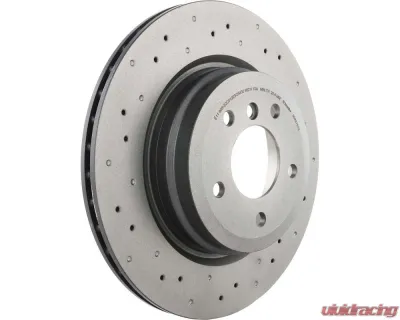 Brembo Premium UV Coated Rear Xtra Cross Drilled Brake Rotor for BMW 330i/335i/X1 2006-2015 - 09.A270.1X