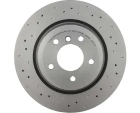 Brembo Premium UV Coated Rear Xtra Cross Drilled Brake Rotor for BMW 330i/335i/X1 2006-2015