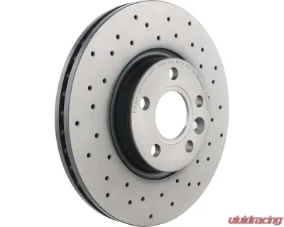 Brembo Brakes Premium UV Coated Front Xtra Cross Drilled Rotor for Land Rover & Volvo - 09.A427.1X