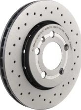 Brembo Premium UV Coated Rear Xtra Cross Drilled Brake Rotor for Audi TT MK1, VW Golf, Jetta                                     - 09.A652.1X - Image 3