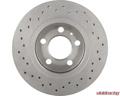 Brembo Premium UV Coated Rear Xtra Cross Drilled Brake Rotor for Audi TT MK1, VW Golf, Jetta - 09.A652.1X