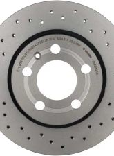 Brembo Premium UV Coated Rear Xtra Cross Drilled Brake Rotor for Audi TT MK1, VW Golf, Jetta                                     - 09.A652.1X - Image 6