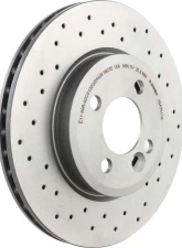 Brembo Premium UV Coated Front Xtra Cross Drilled Brake Rotor for Mini Cooper 2007-2015                                     - 09.A761.1X - Image 3